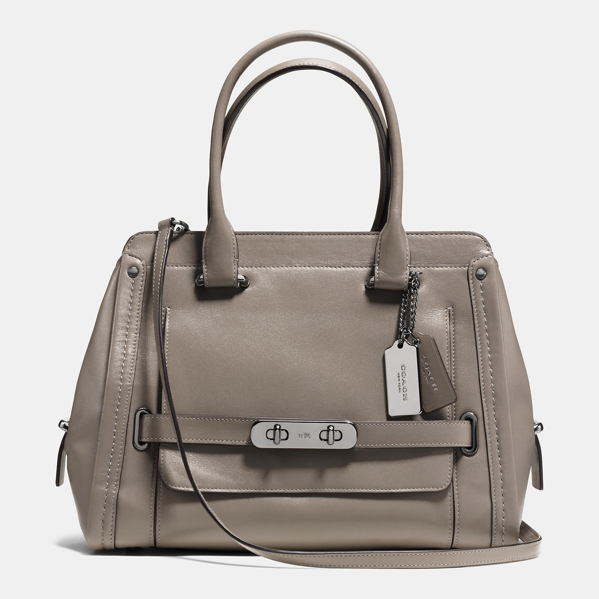 New Leather Coach Swagger Frame Satchel In Calf Leather | Coach Outlet Canada